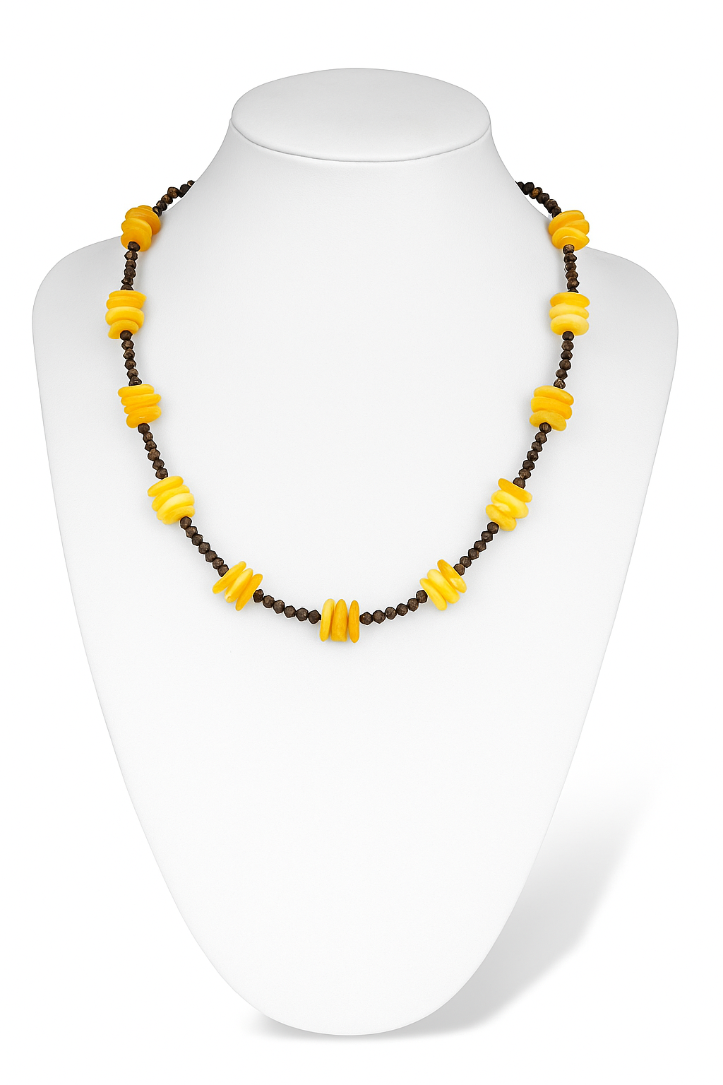 שרשרת - חרוזי אמטיסט וענבר בלטיים