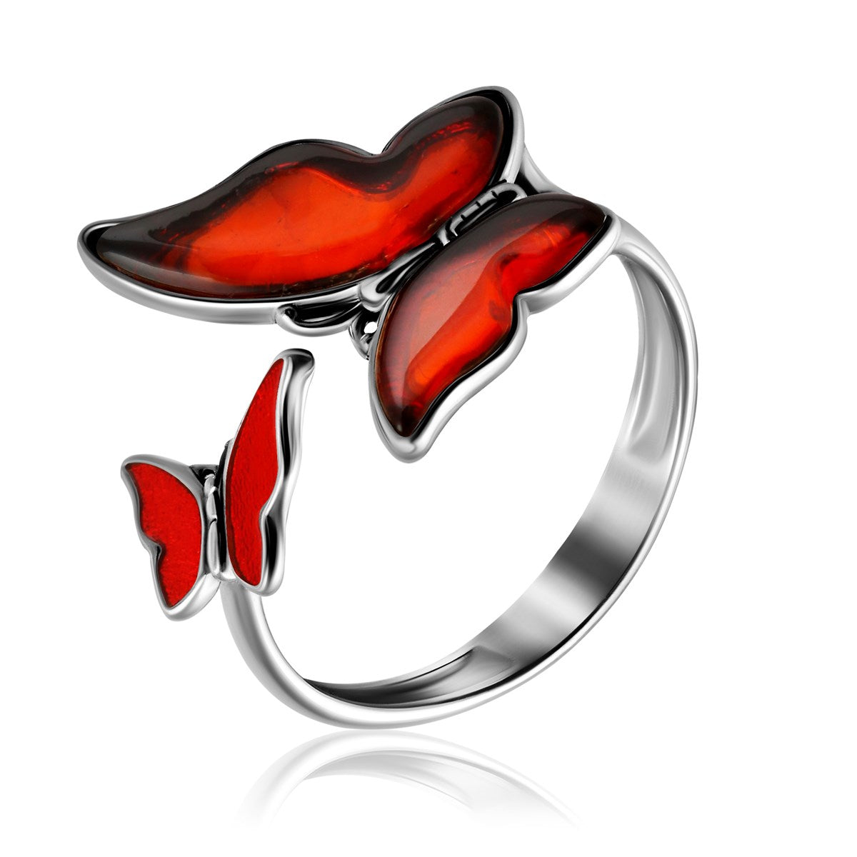 Cognac Amber Silver Ring — DARVIN (Pre-Order)