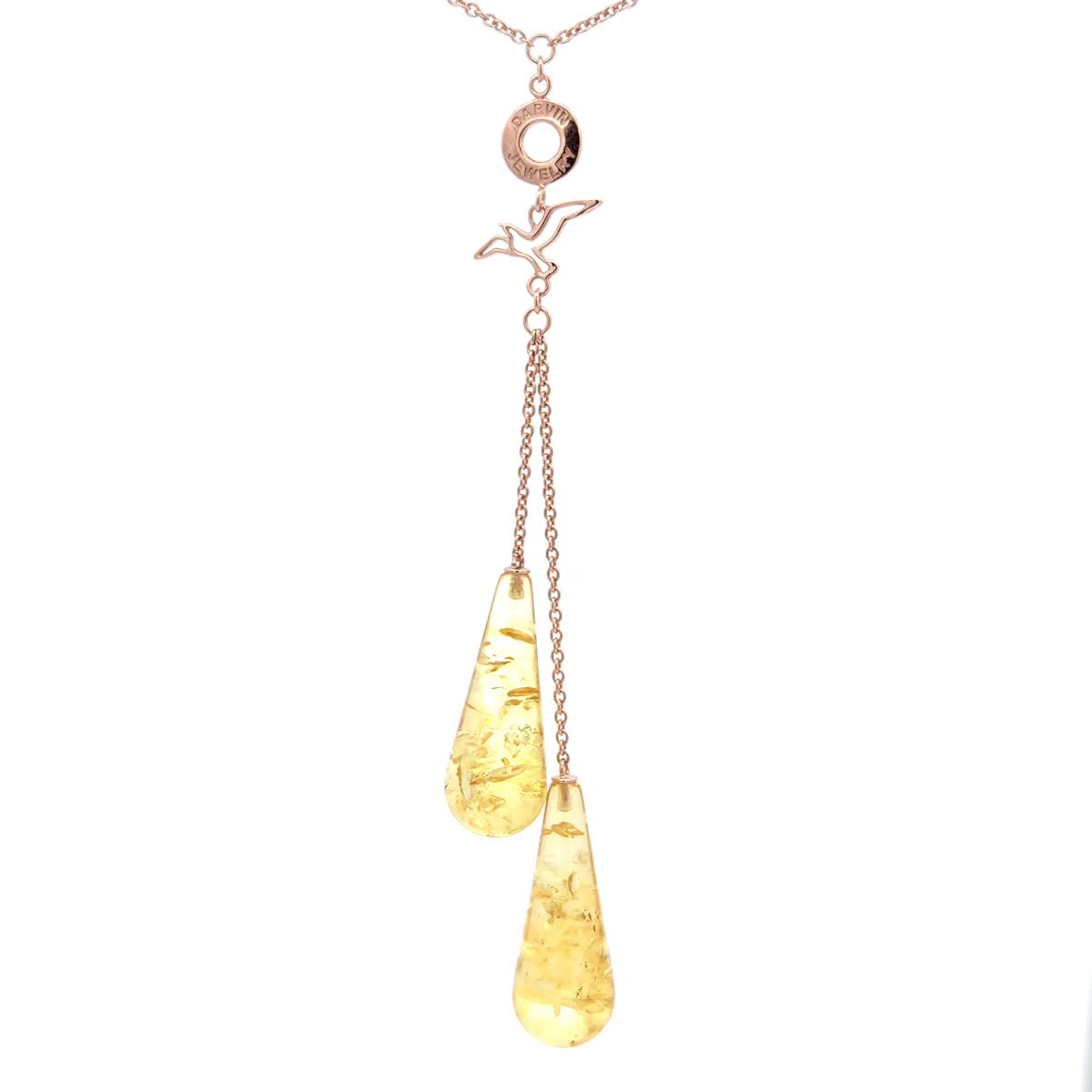Lemon Amber Silver Necklace — DARVIN (Pre-Order)