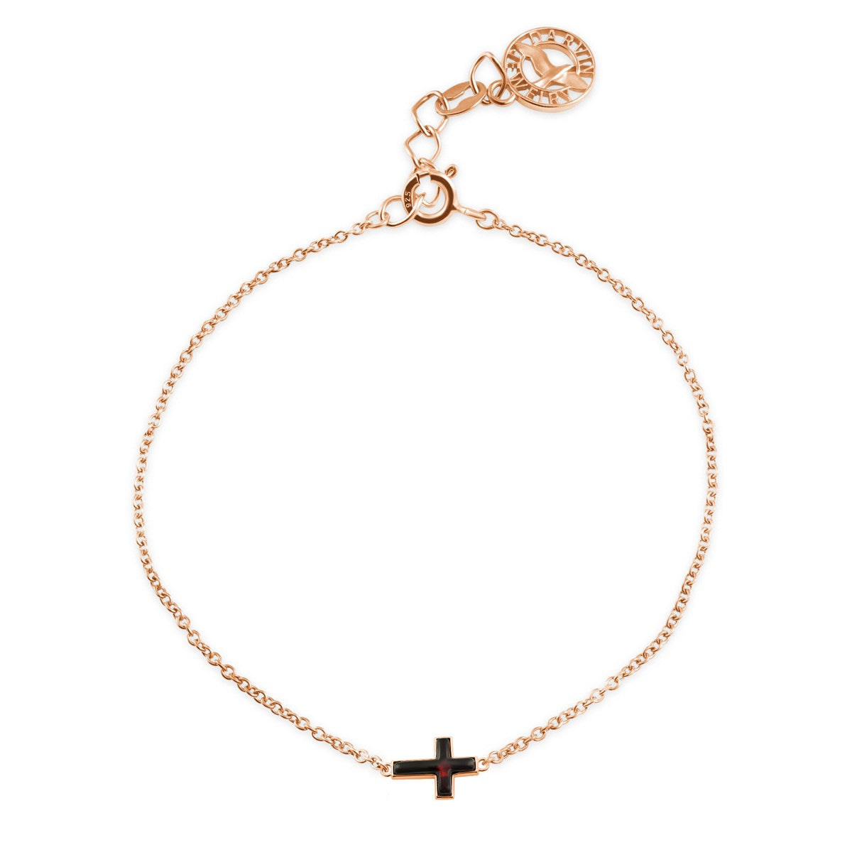 Cross Cognac Amber Silver Bracelet — DARVIN (Pre-Order)