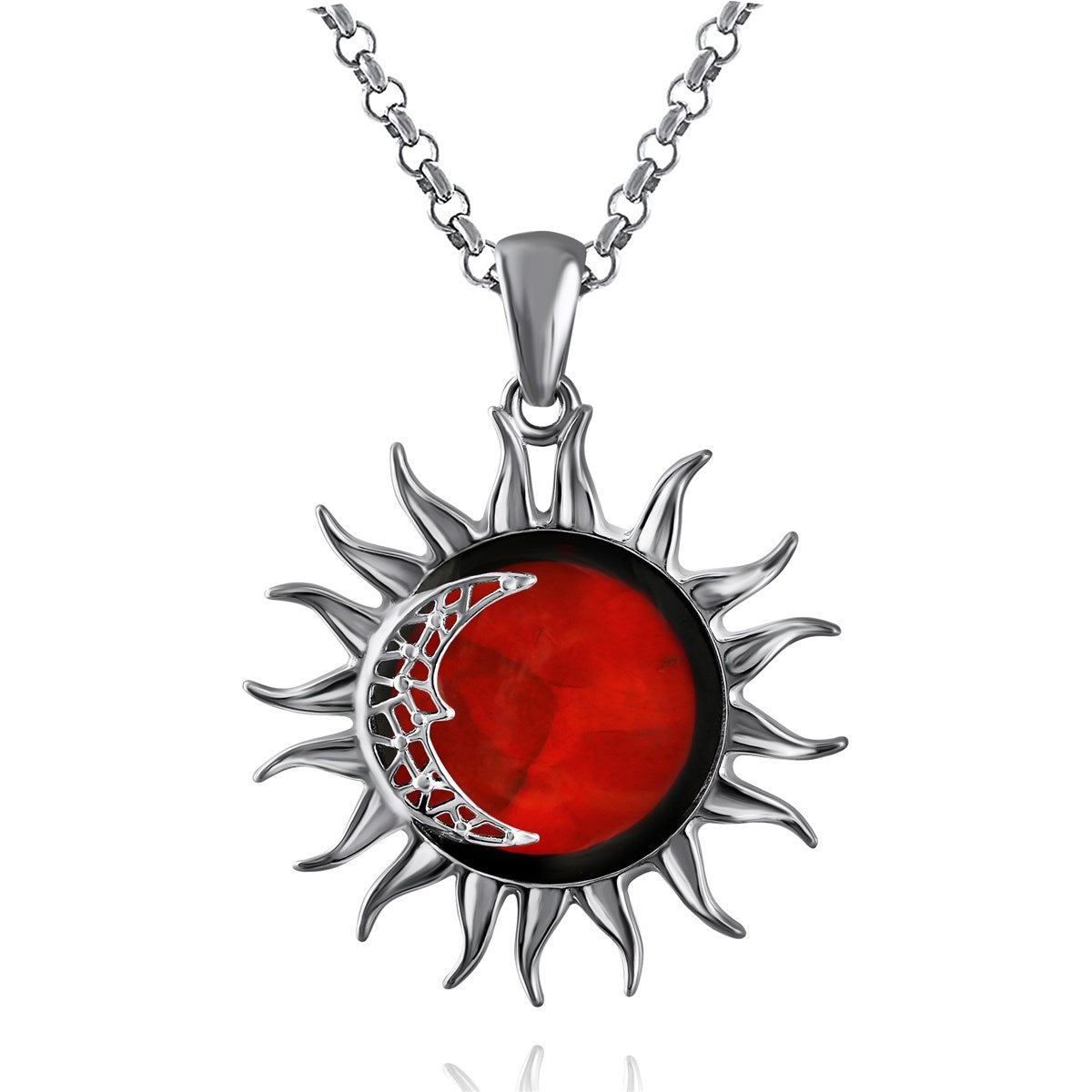 Cognac Amber Silver Pendant — DARVIN (Pre-Order)