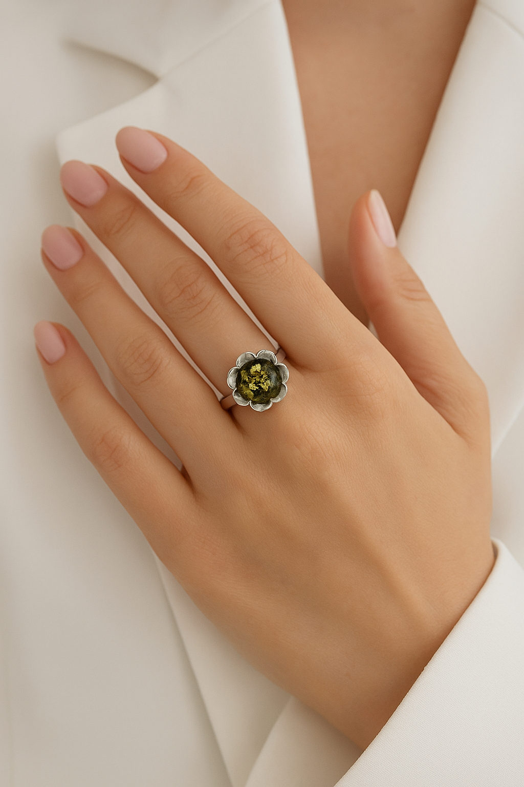 Amber Bloom Ring