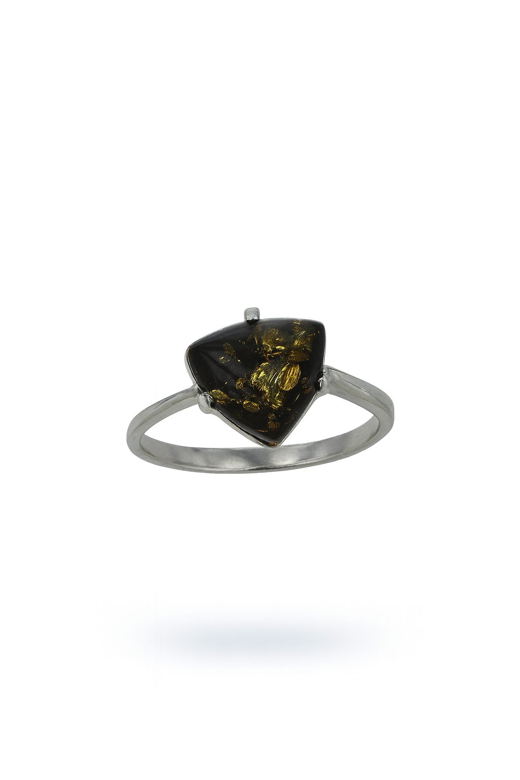 Amber Triangle Ring