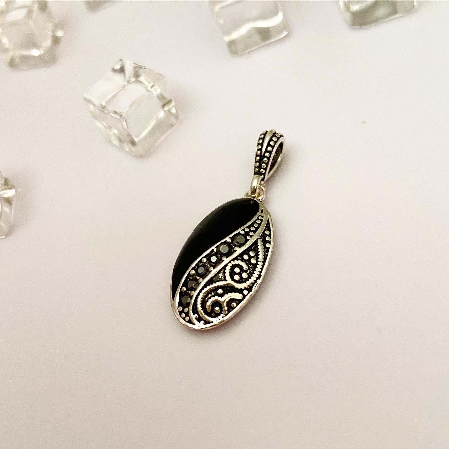 Pendant - drop silver