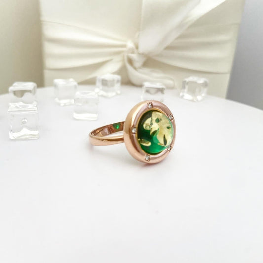 Кольцо с янтарем "Сатурн"