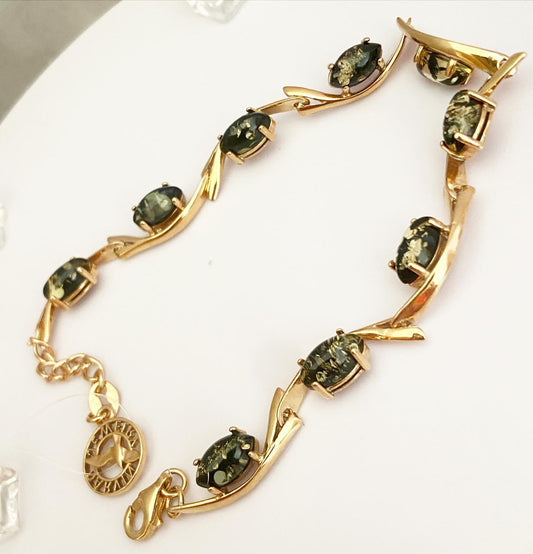 Браслет с янтарем "Лиана"