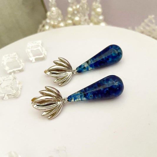 Серьги "Каштан" с янтарем