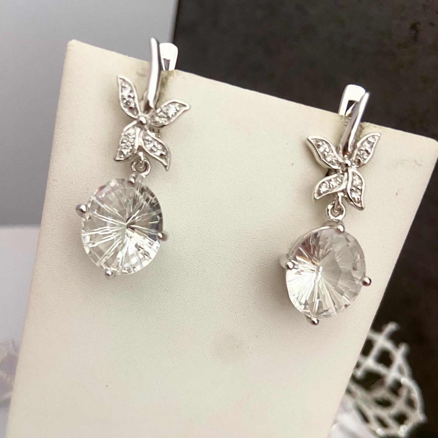 White Quartz Earrings “Purity”
