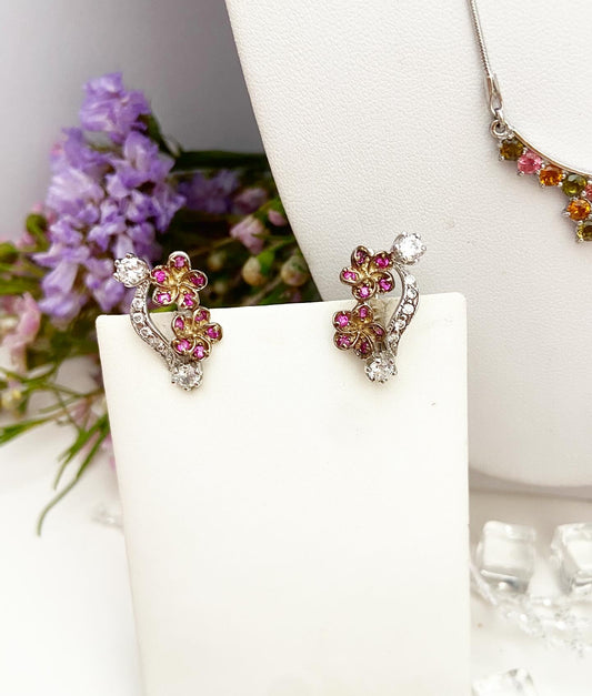 Ruby Earrings “Scatter”