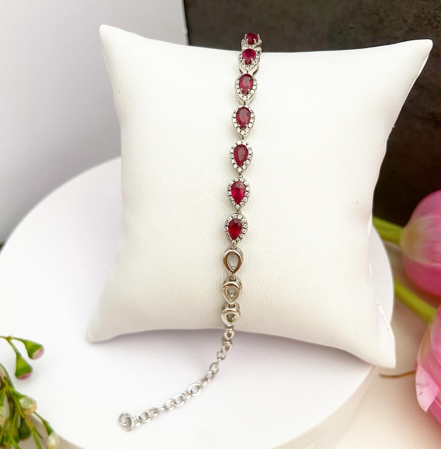 Ruby Bracelet “Love”