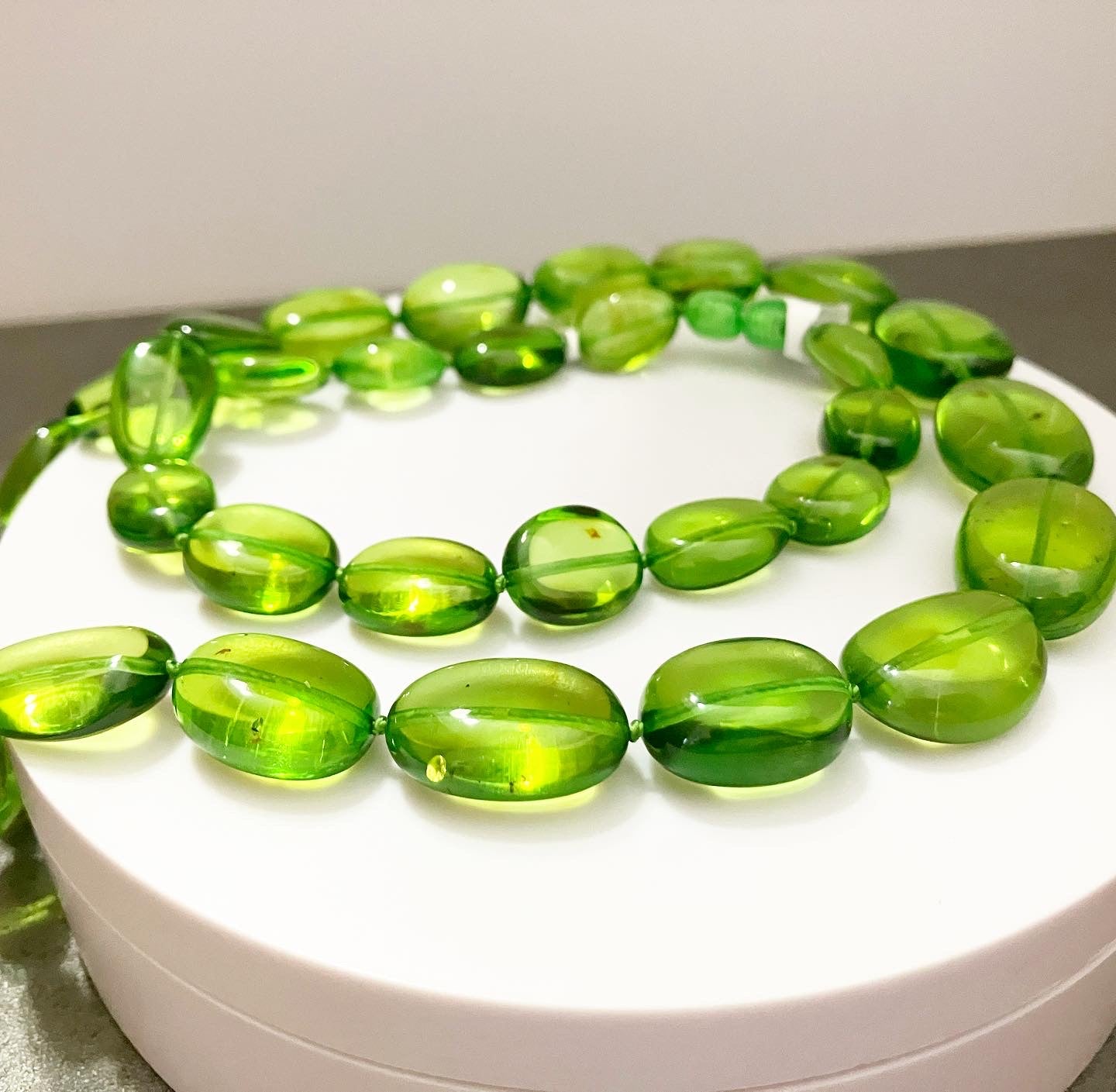 Beads from natural amber "Amber Crystal"