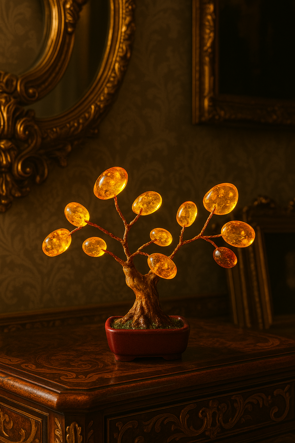 Amber Money Tree – Handmade Natural Baltic Amber Decoration