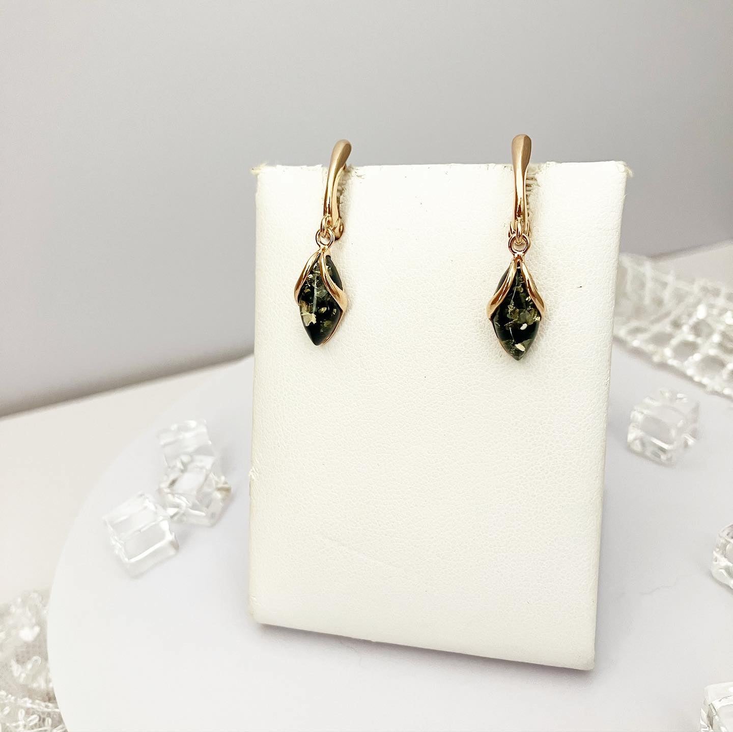 עגילי כסף 925 דוגמיות עם זהב "סנוופתר"