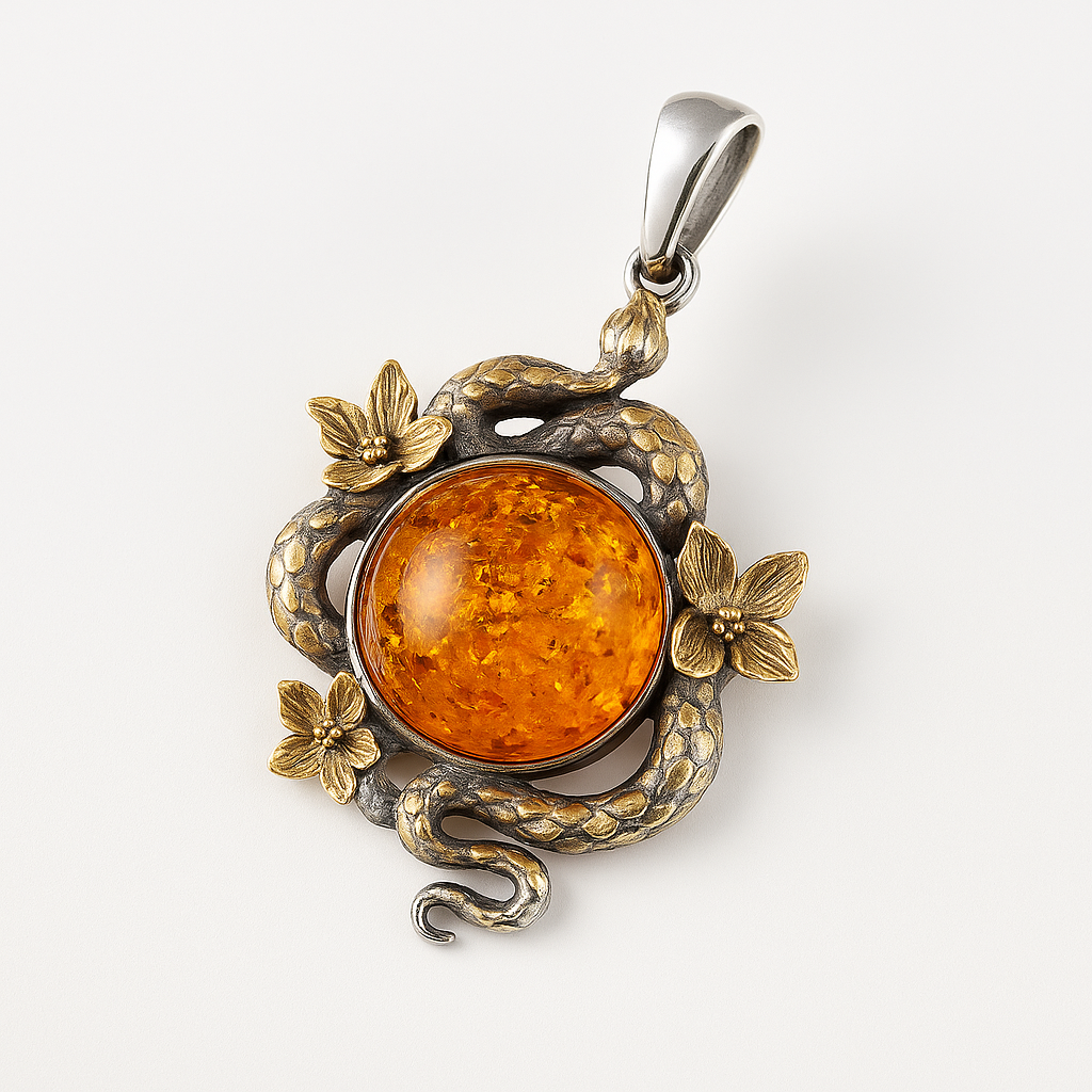Pendant amber "Garden of Eden"