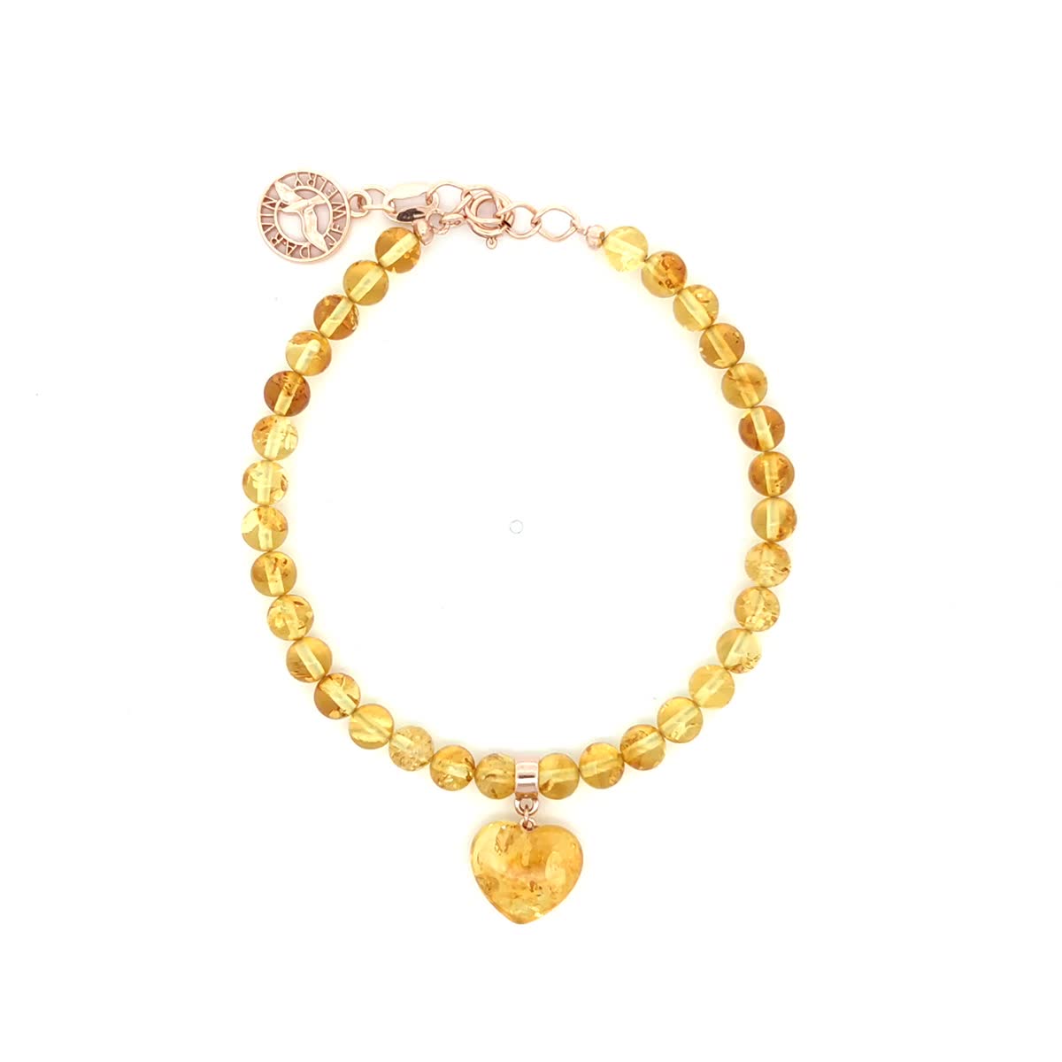 Ball Lemon Amber Silver Bracelet — DARVIN (Pre-Order)