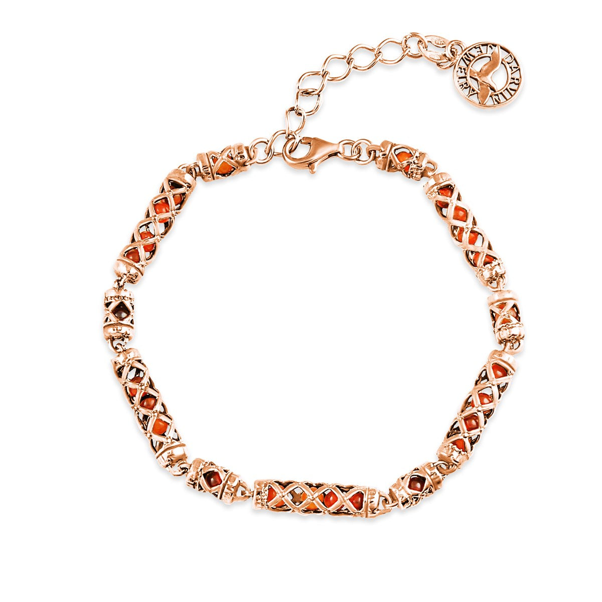 Ball Cognac Amber Silver Bracelet — DARVIN (Pre-Order)