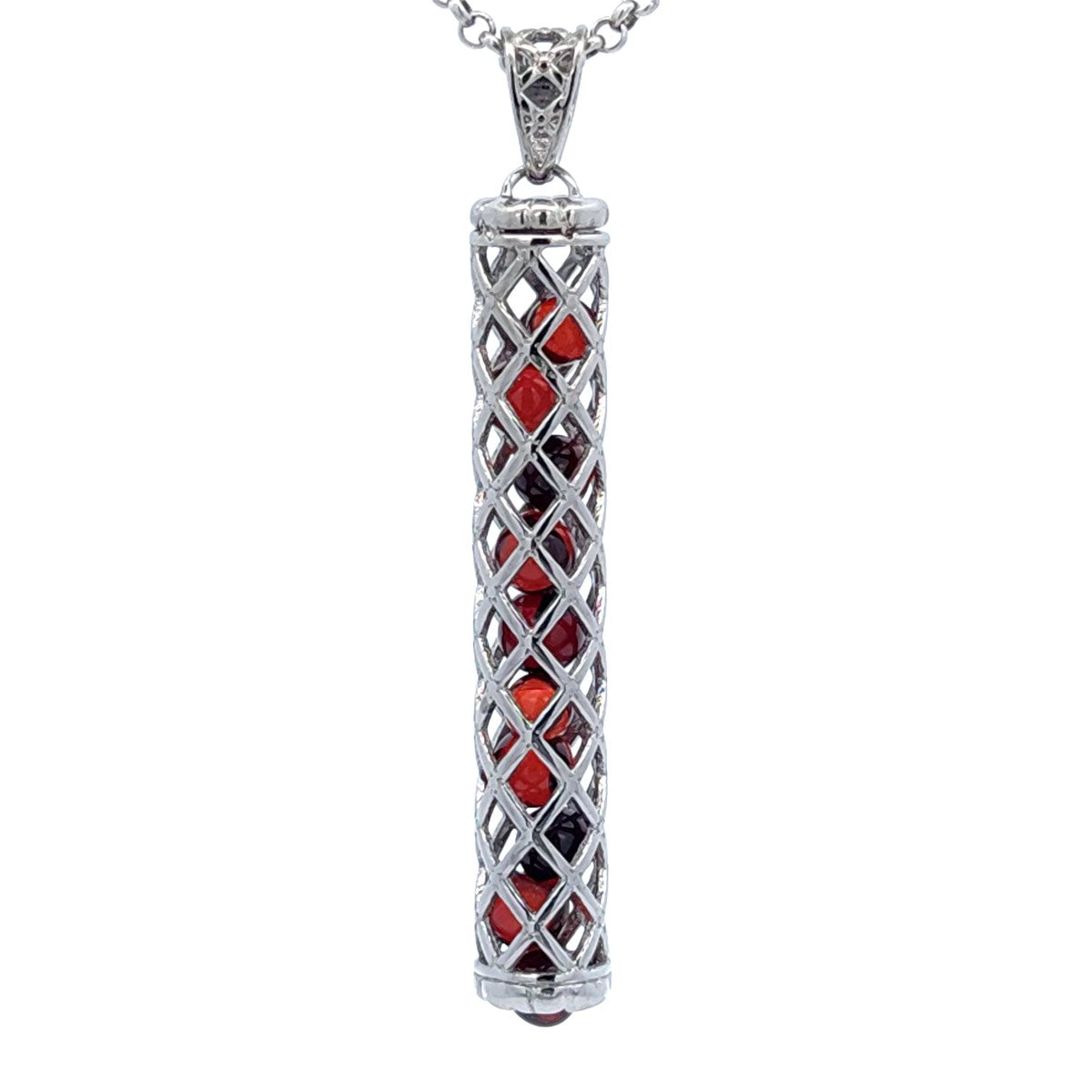 Ball Cognac Amber Silver Pendant — DARVIN (Pre-Order)