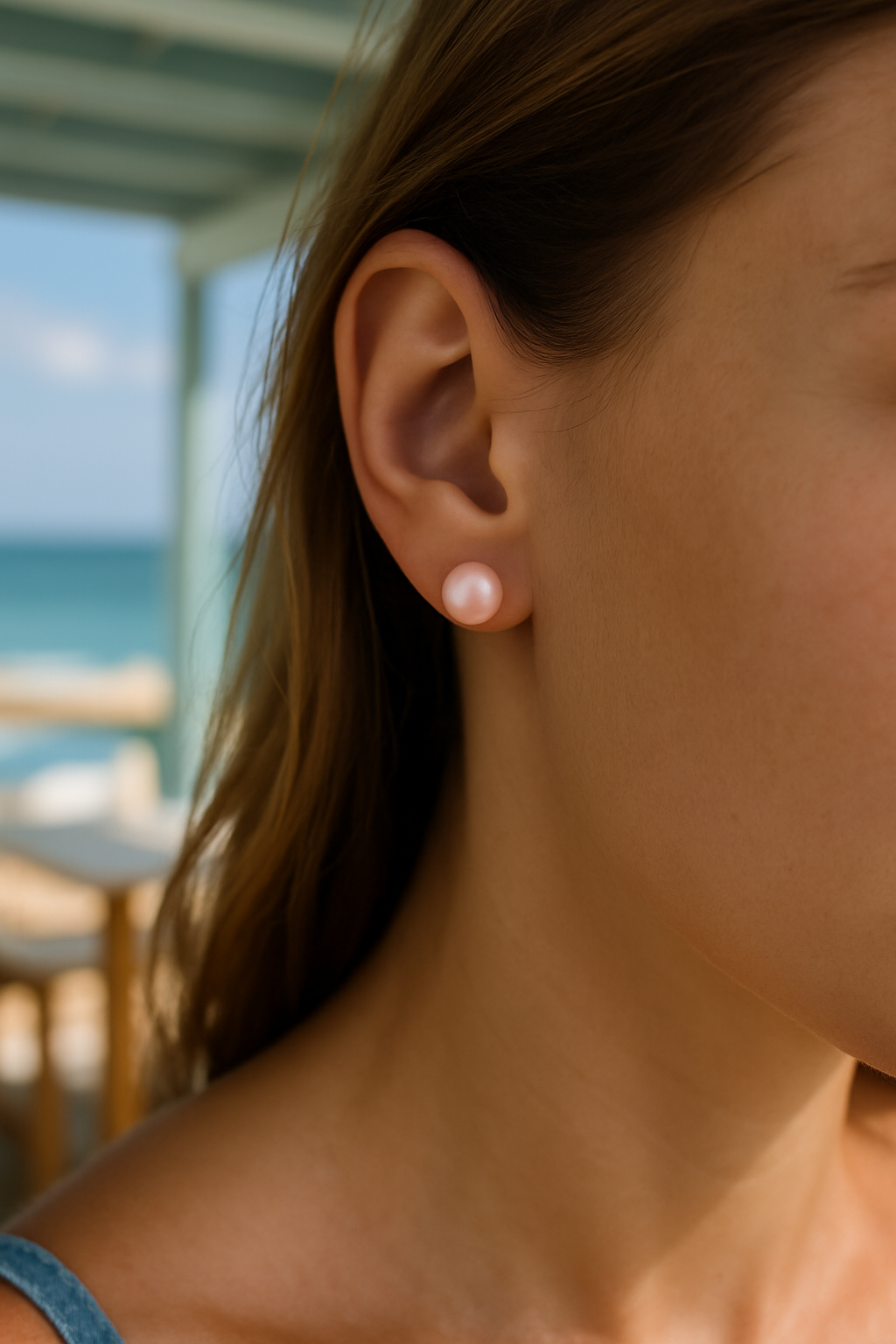 Classic Pearl Stud Earrings – Sterling Silver & Natural Pearl
