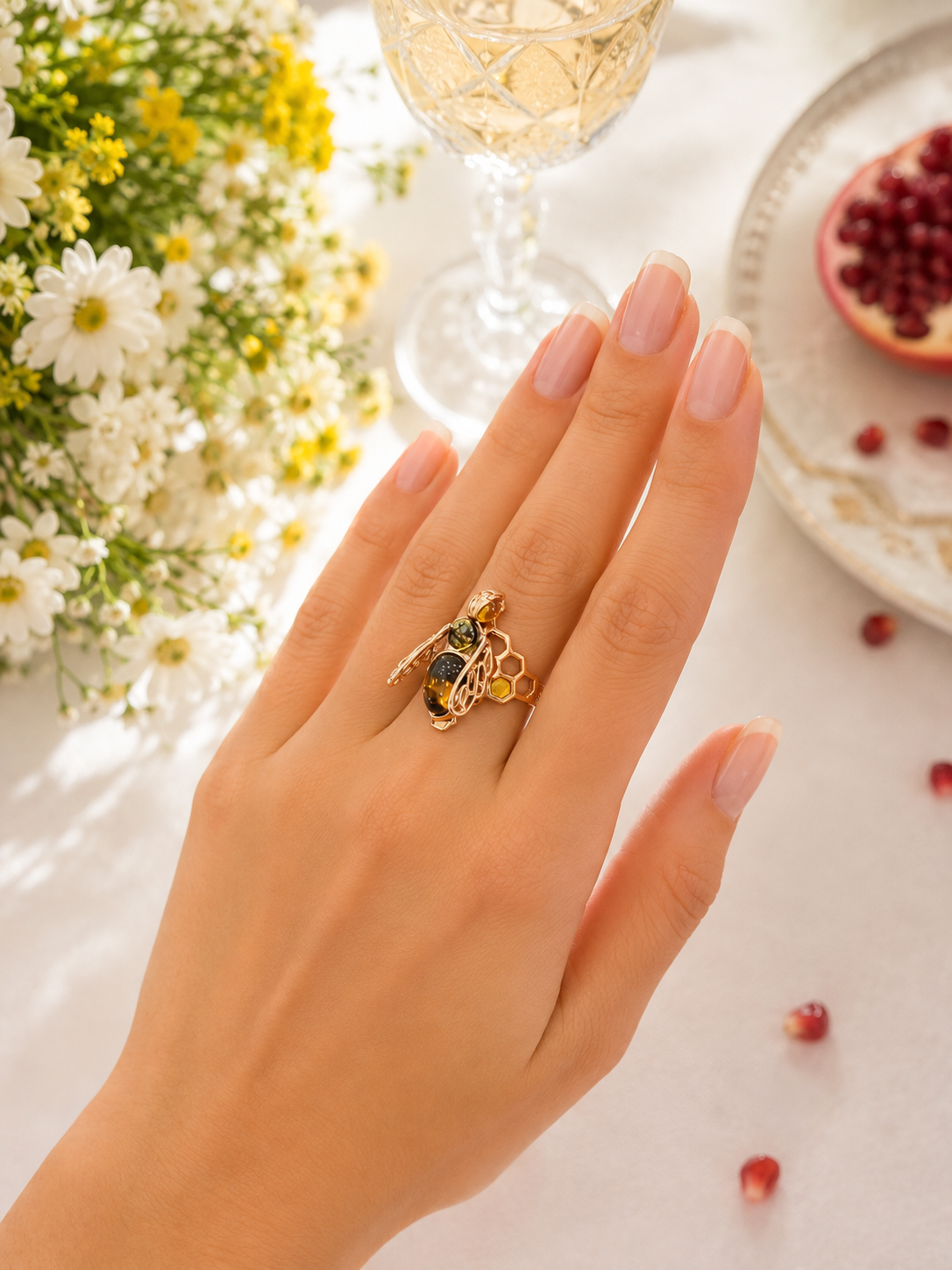 Golden Bee – Natural Baltic Amber Jewelry Set