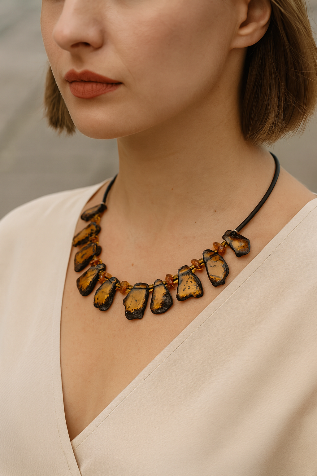 "Wild Amber" – Raw Baltic Amber Necklace