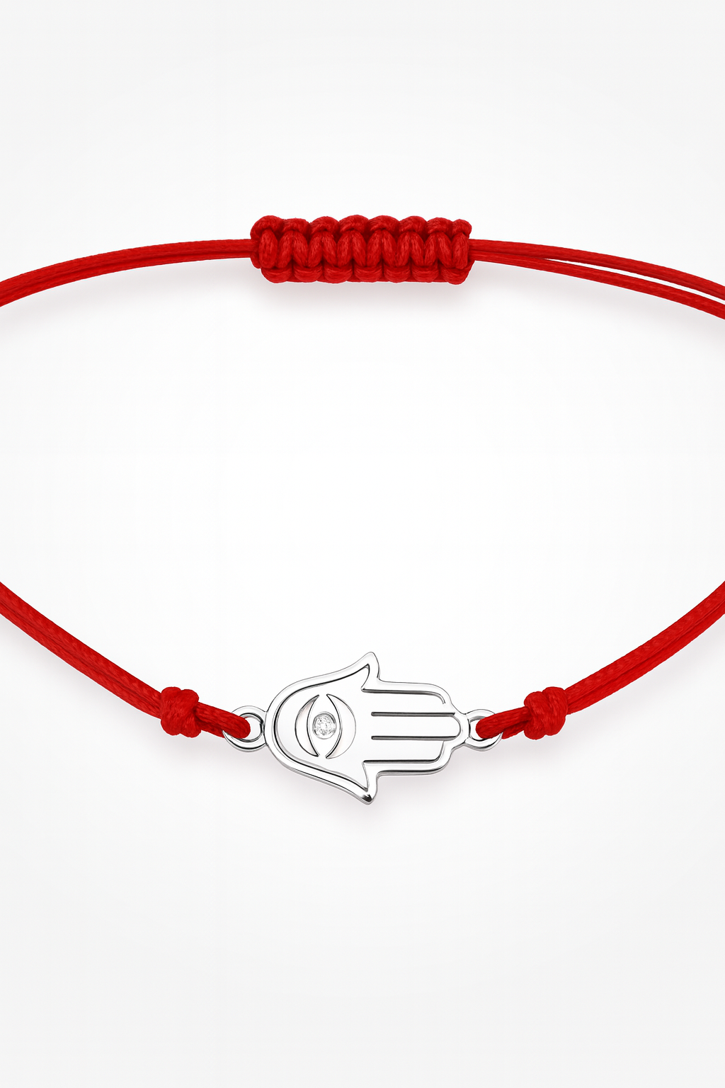Red String Bracelet with Silver Hamsa โ Gift from Jerusalem