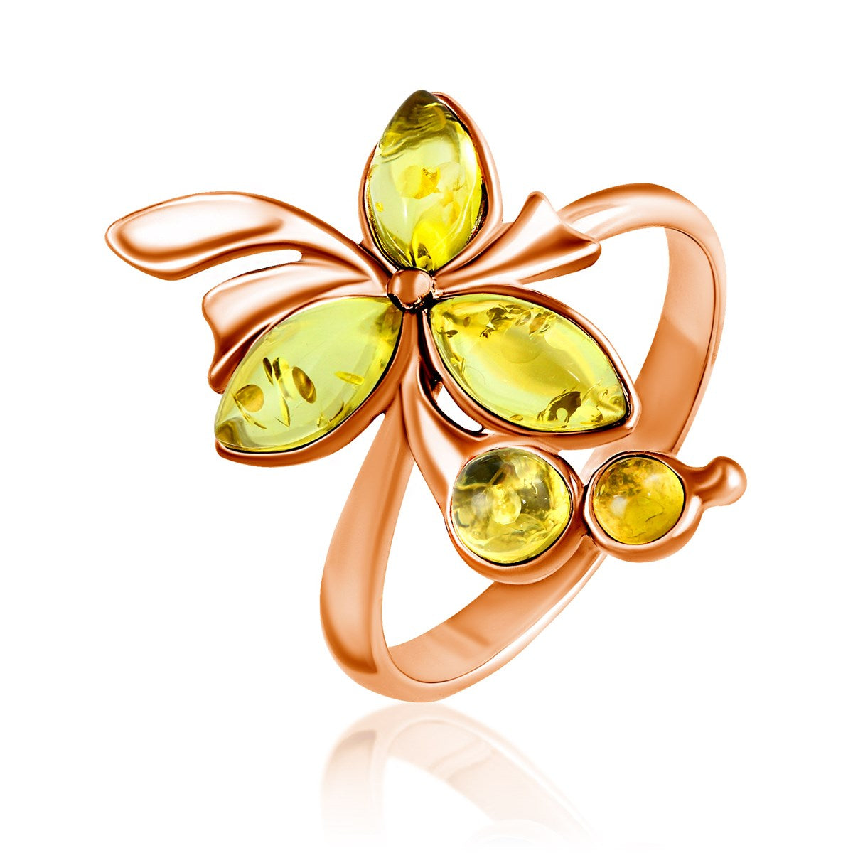 Marquise Lemon Amber Silver Ring — DARVIN (Pre-Order)