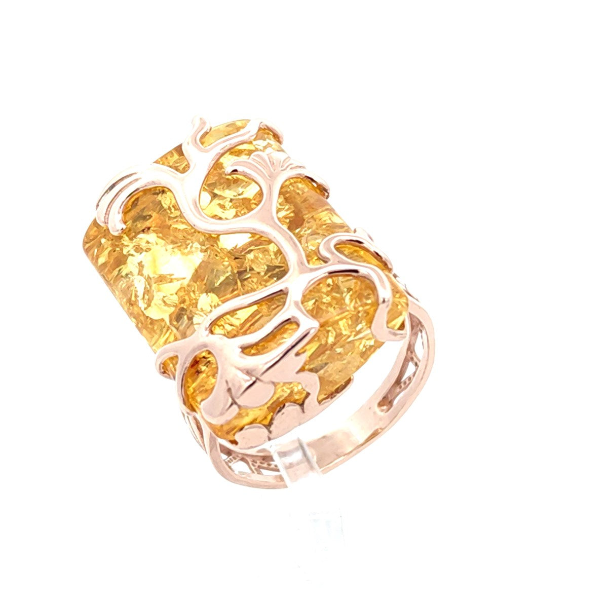Lemon Amber Silver Ring — DARVIN (Pre-Order)