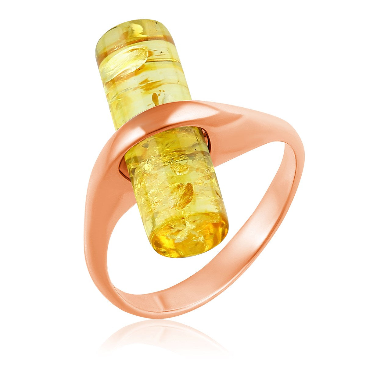 Lemon Amber Silver Ring — DARVIN (Pre-Order)
