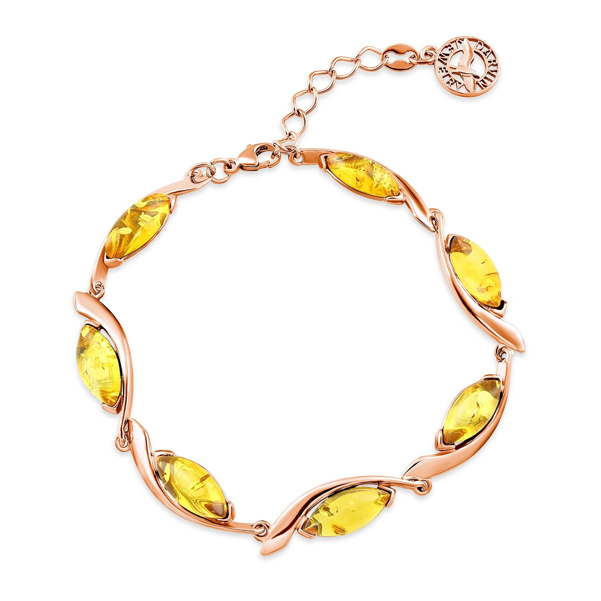 Marquise Lemon Amber Silver Bracelet — DARVIN (Pre-Order)