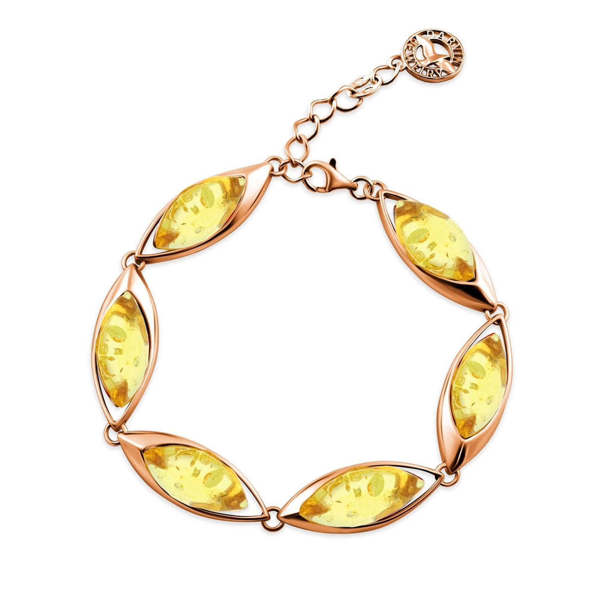 Marquise Lemon Amber Silver Bracelet — DARVIN (Pre-Order)