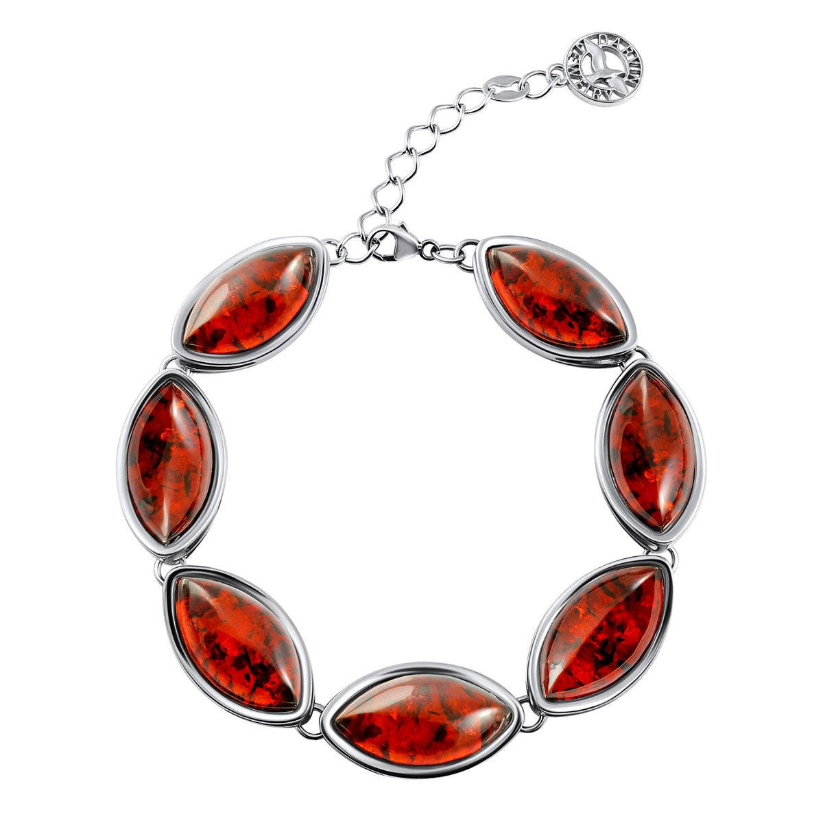 Marquise Cognac Amber Silver Bracelet — DARVIN (Pre-Order)