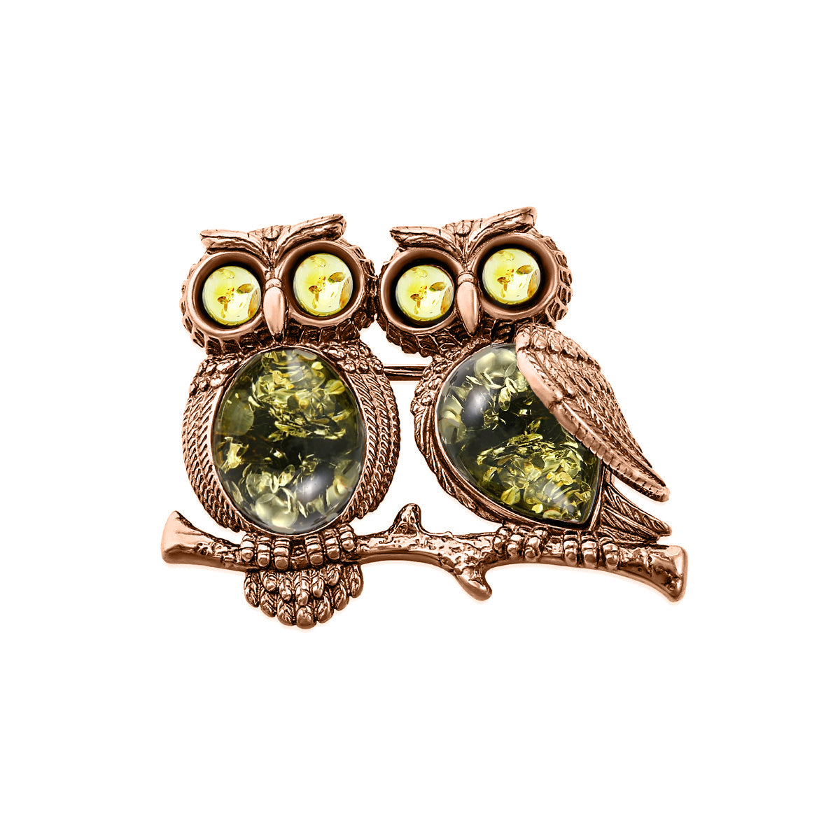 Oval Mixed Amber Silver Brooch — DARVIN (Pre-Order)