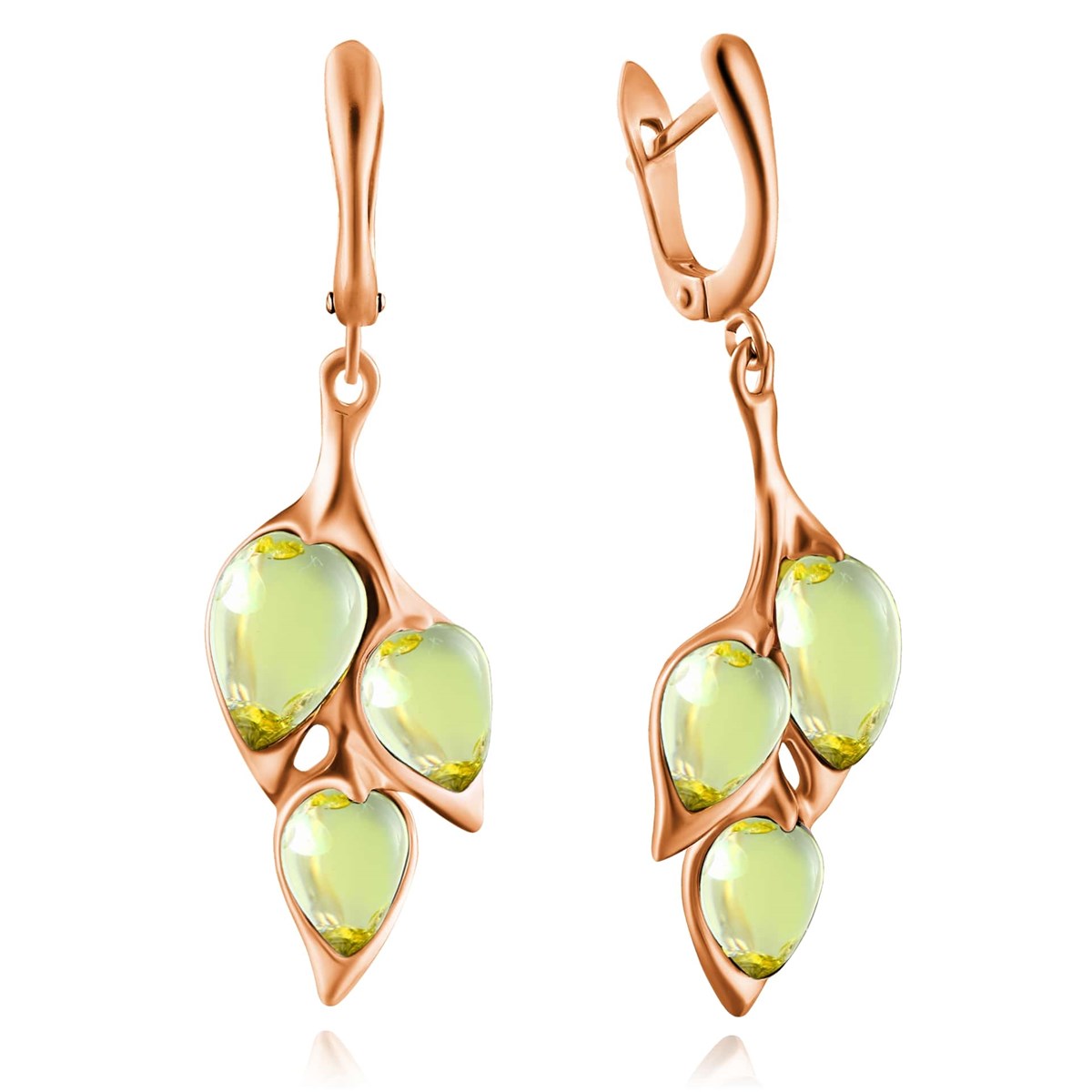 Teardrop Lemon Amber Silver Earrings — DARVIN (Pre-Order)