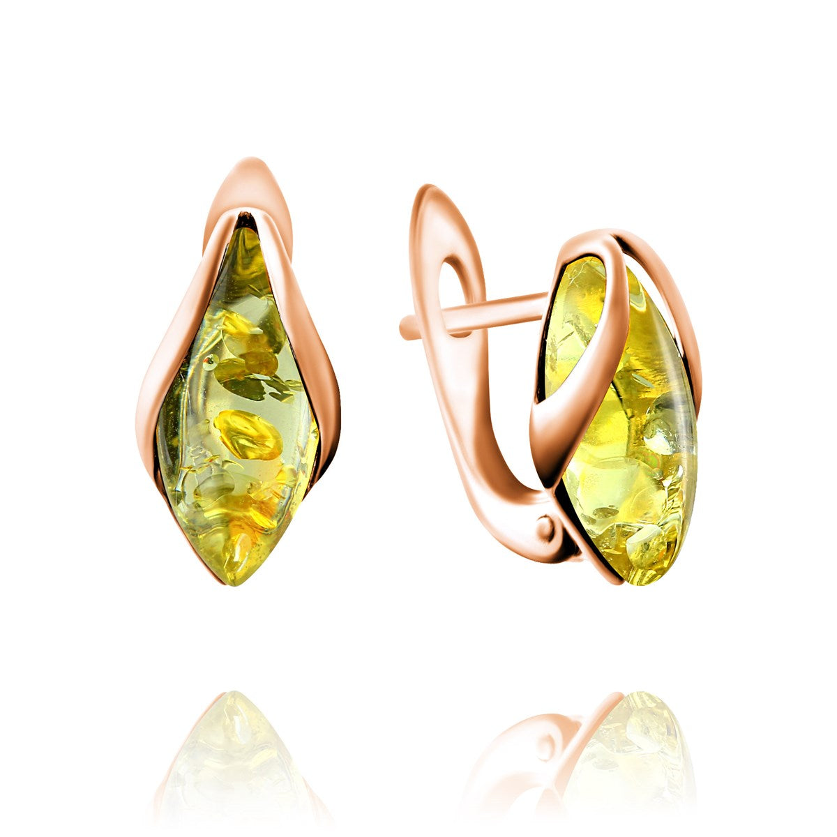 Marquise Lemon Amber Silver Earrings — DARVIN (Pre-Order)