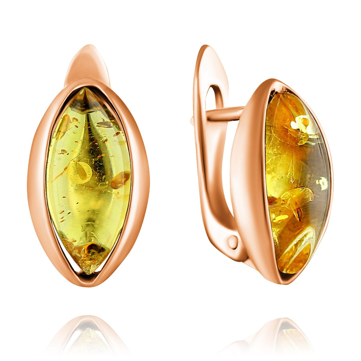 Marquise Lemon Amber Silver Earrings — DARVIN (Pre-Order)