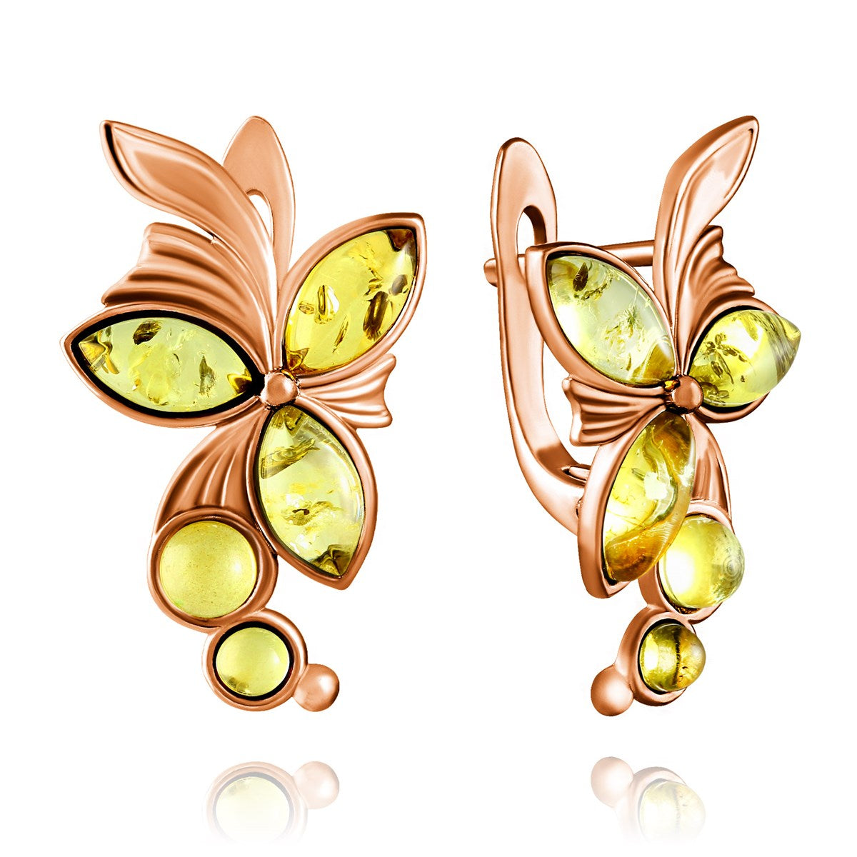 Marquise Lemon Amber Silver Earrings — DARVIN (Pre-Order)