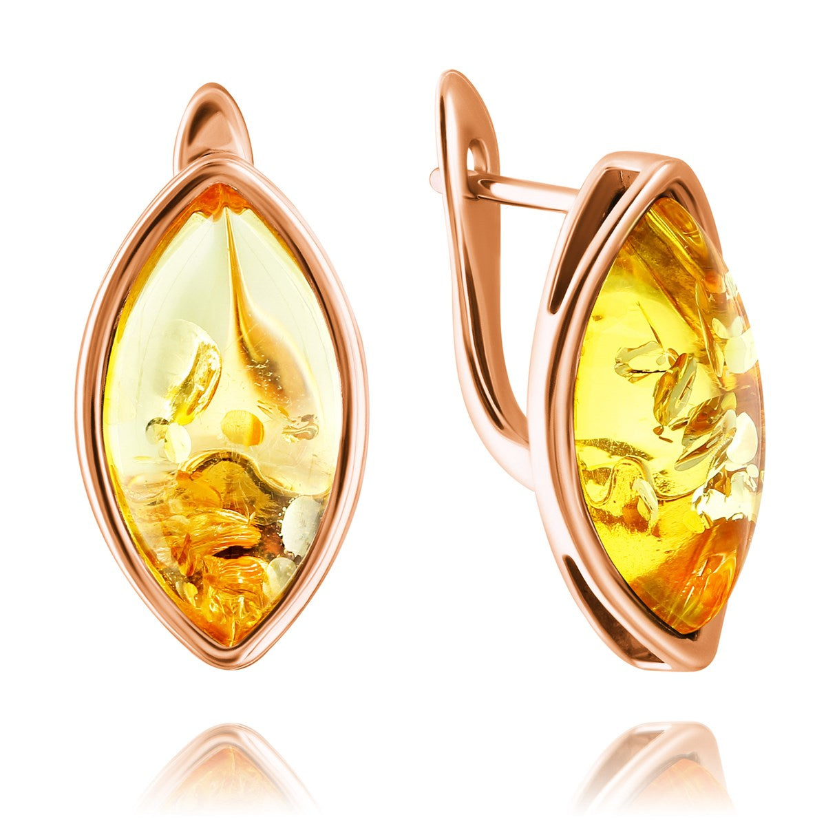 Marquise Lemon Amber Silver Earrings — DARVIN (Pre-Order)