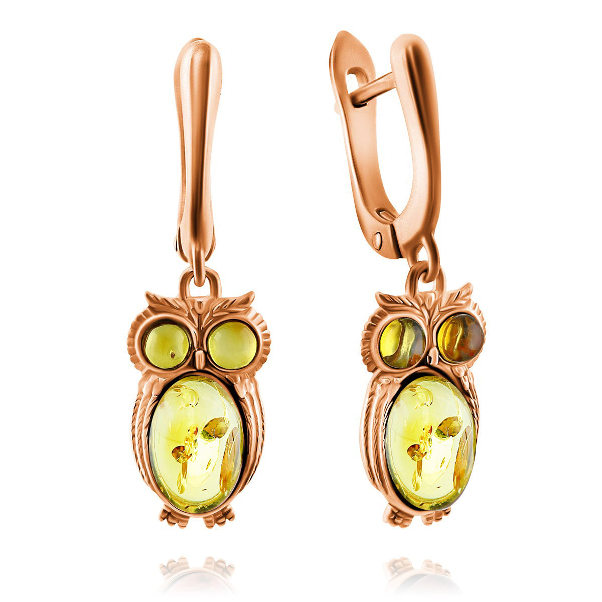 Oval Lemon Amber Silver Earrings — DARVIN (Pre-Order)