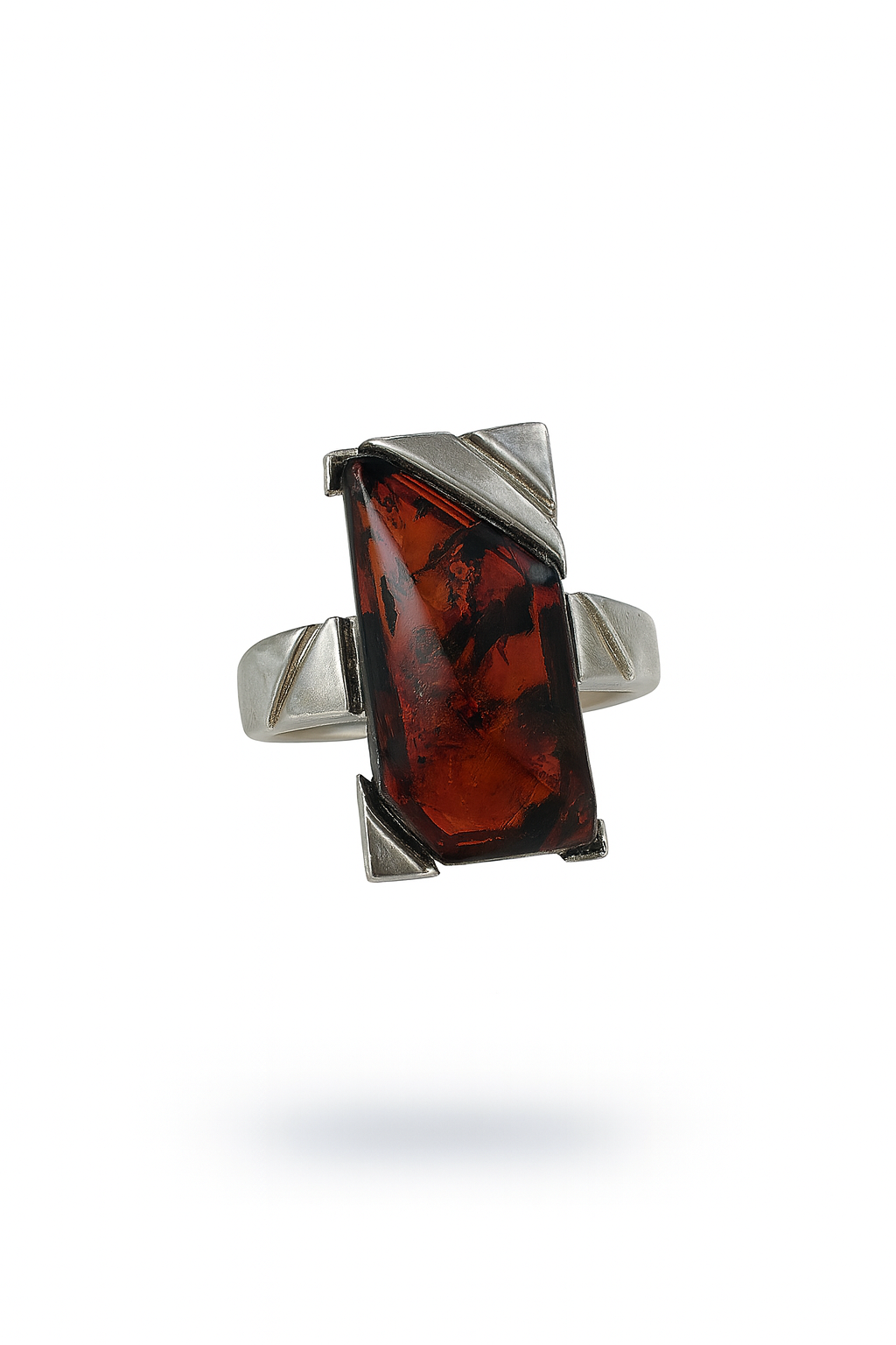 Amber Rectangle Ring