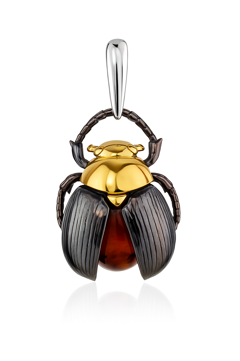 Amber Scarab Pendant