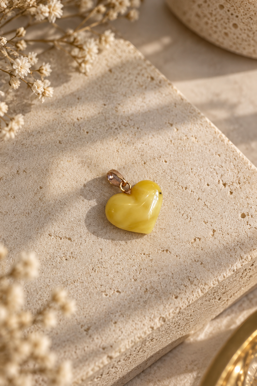 HEART — Baltic Amber Pendant