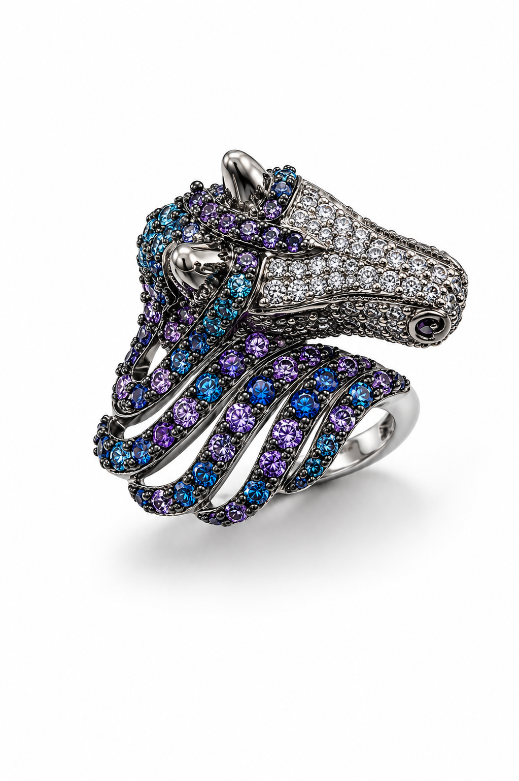 Animal Couture — Horse Ring with Swarovski Crystals