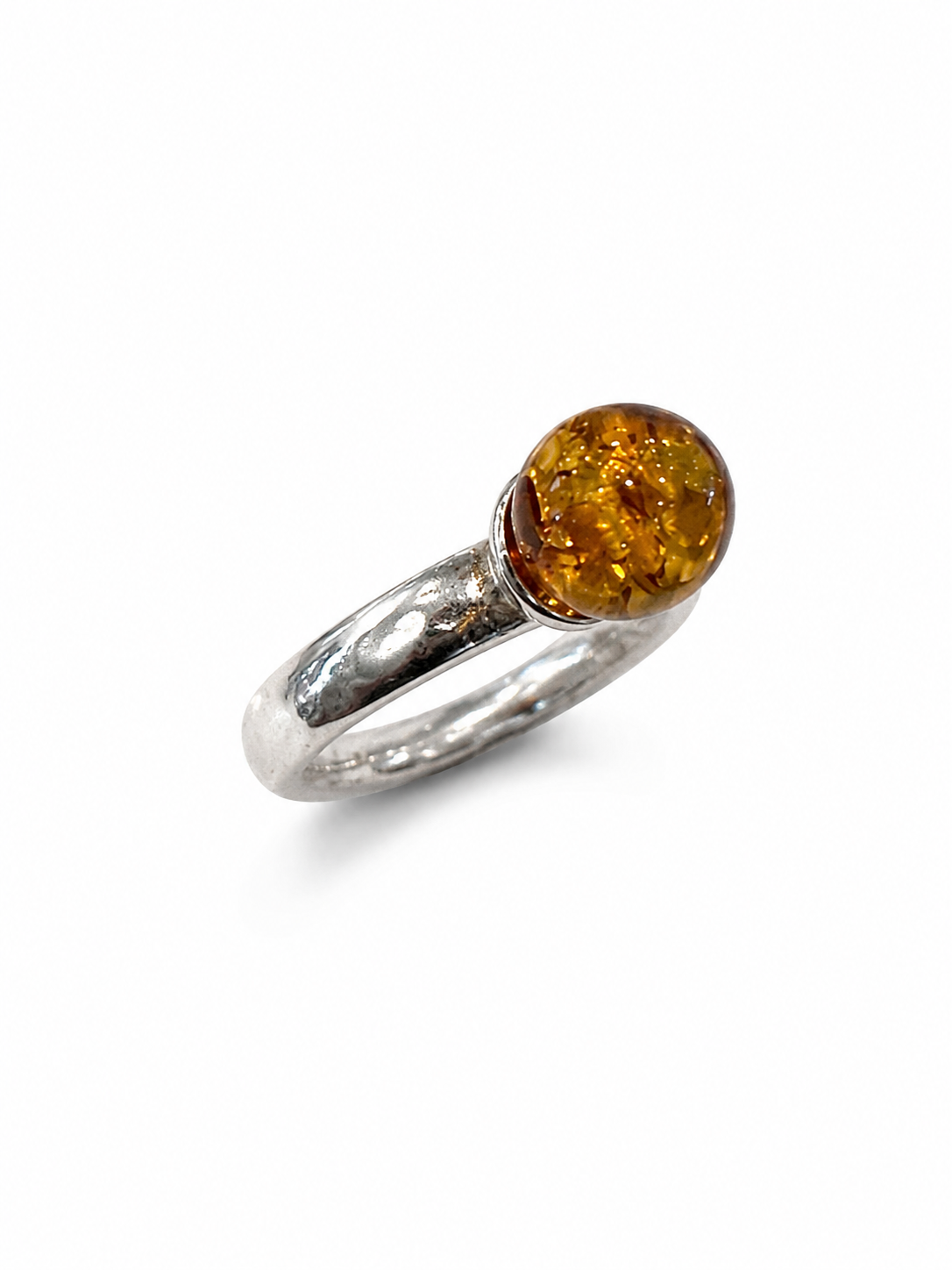 Amber Sphere Ring
