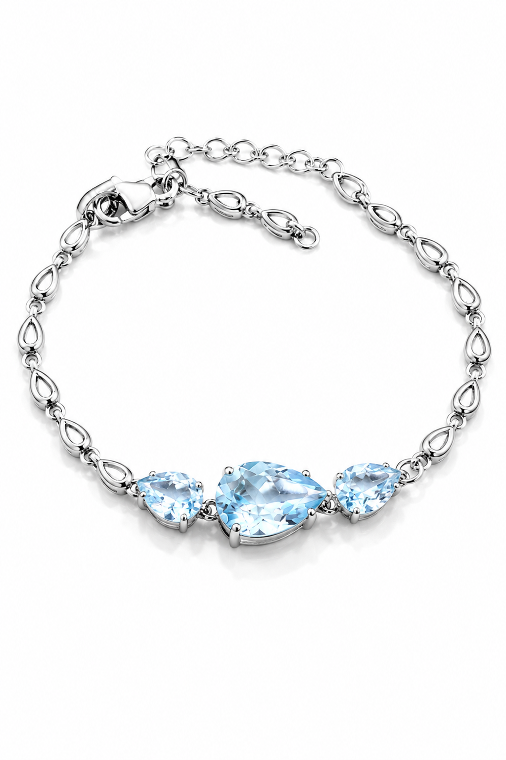 Blue Topaz Sterling Silver Bracelet