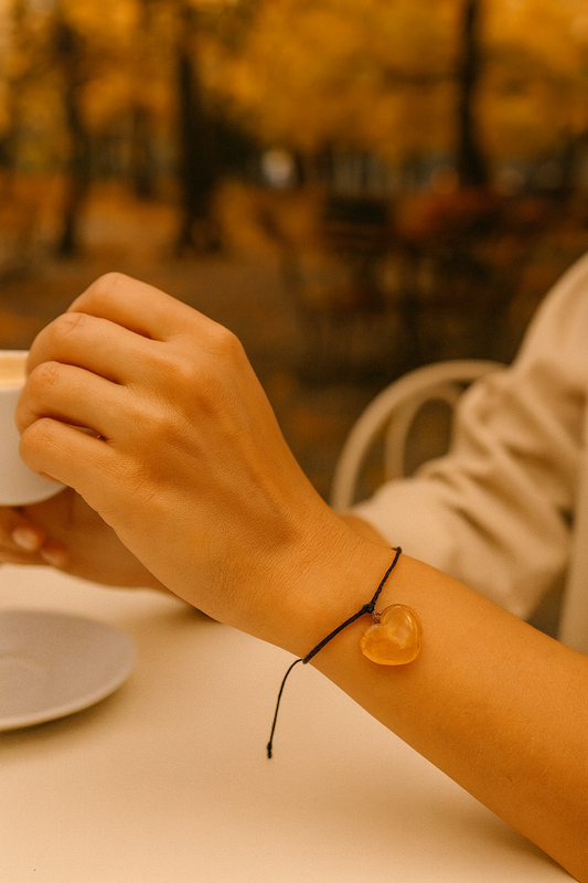 Amber Heart Bracelet