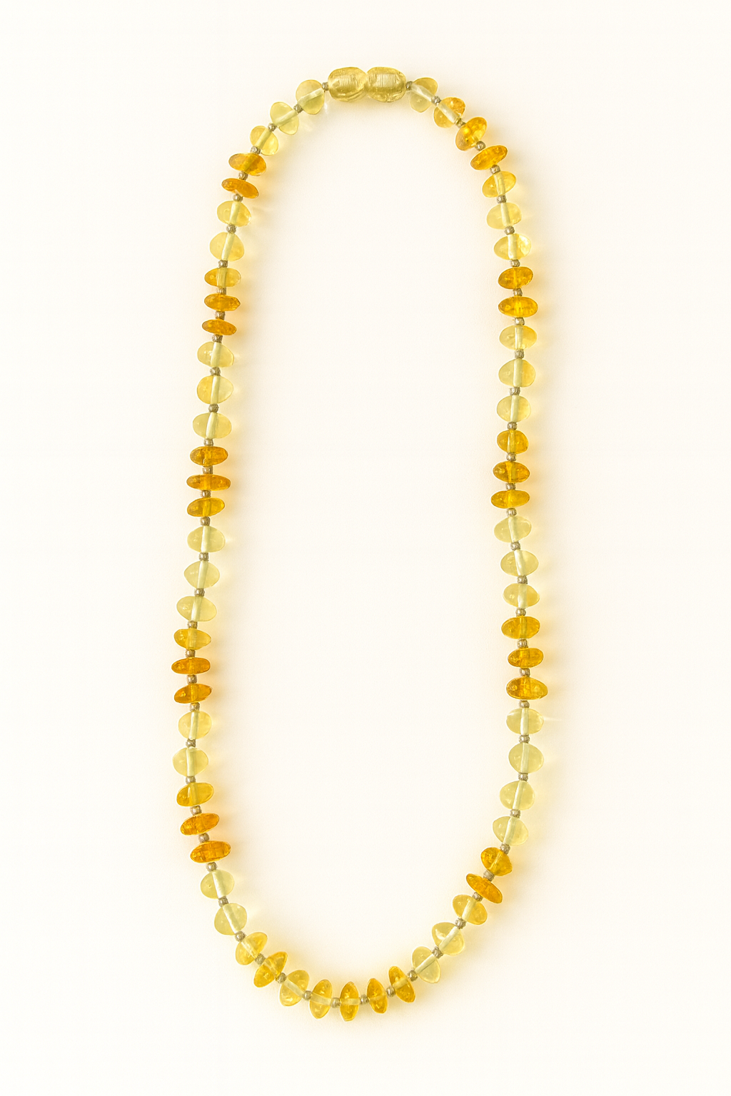 Baltic Amber Baby Necklace – Natural Raw Amber, Knotted Beads