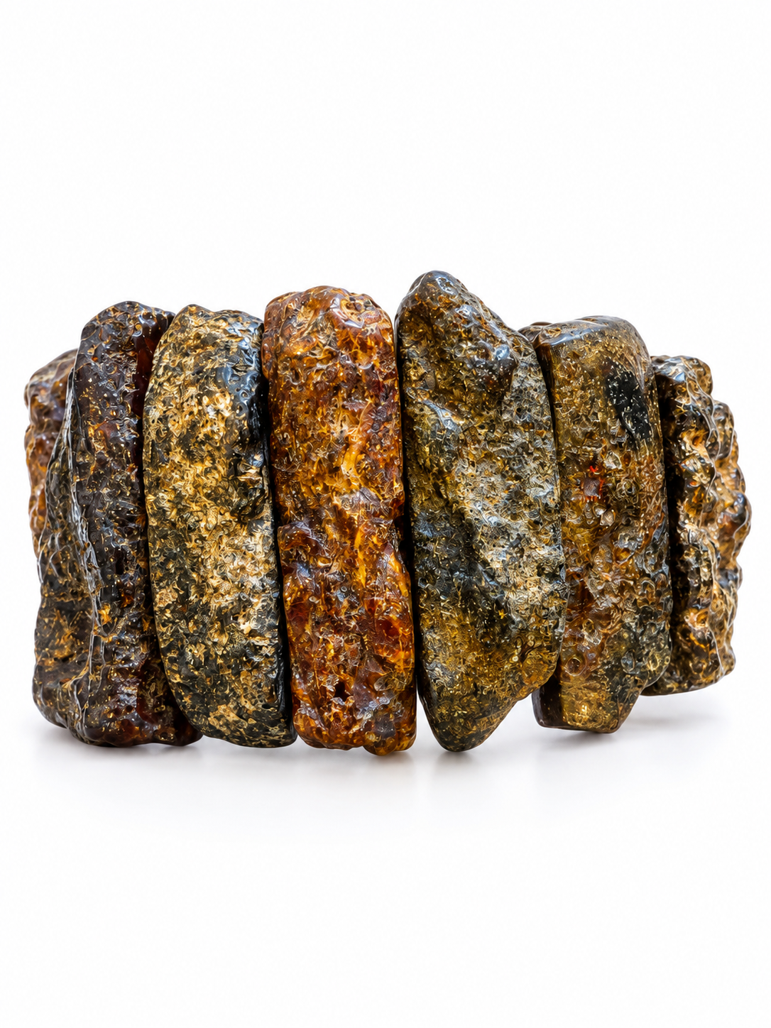 Cleopatra Collection – Natural Solid Baltic Amber Statement Bracelet
