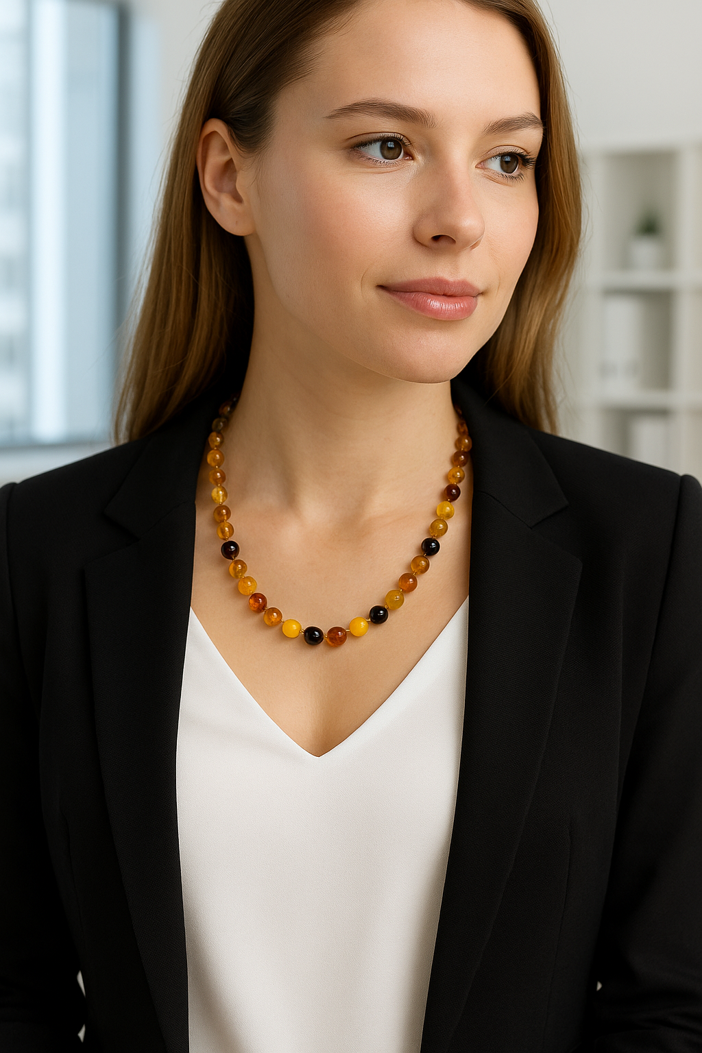 Янтарное колье «Гармония»