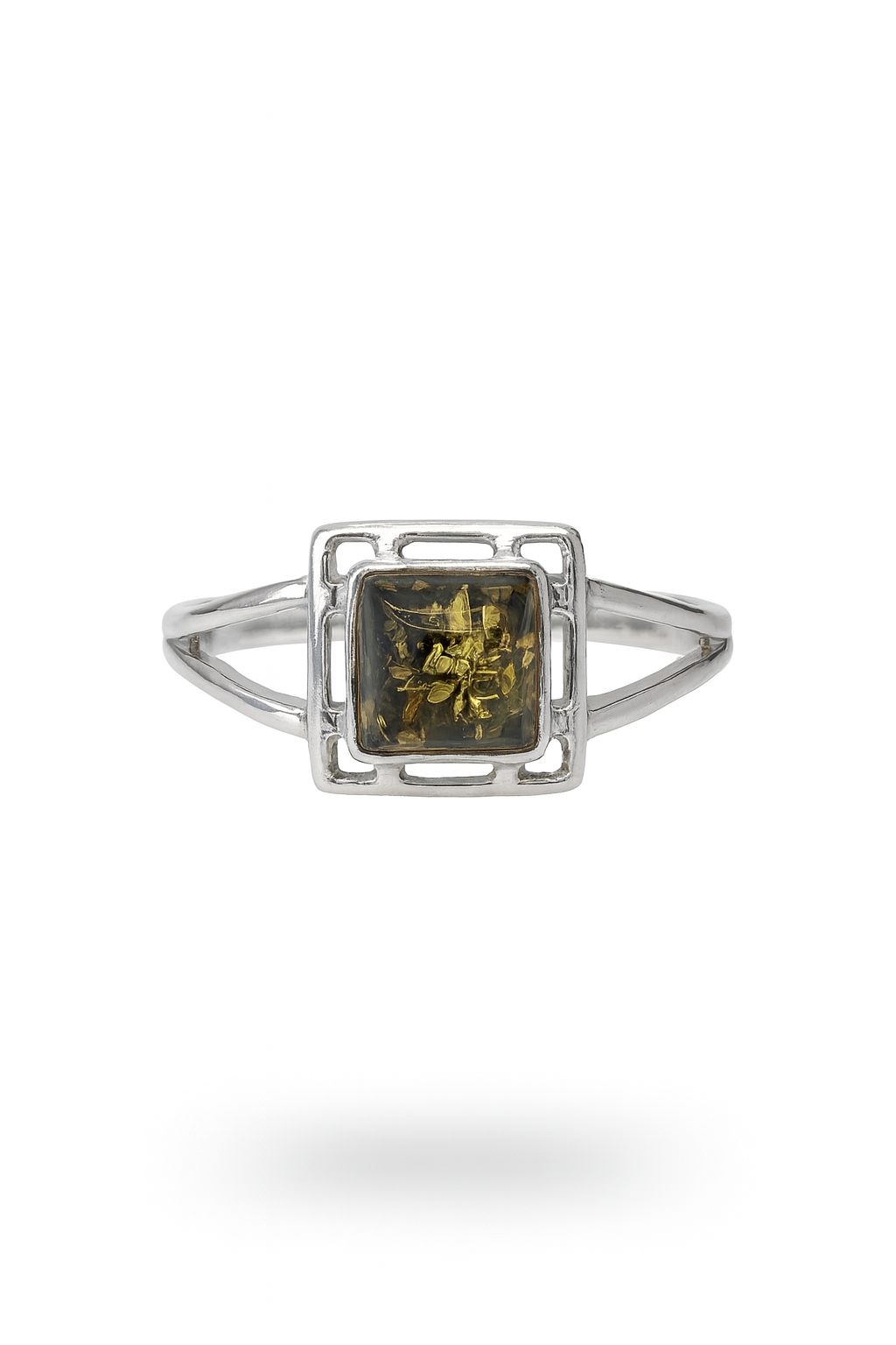 Amber Geometry Ring