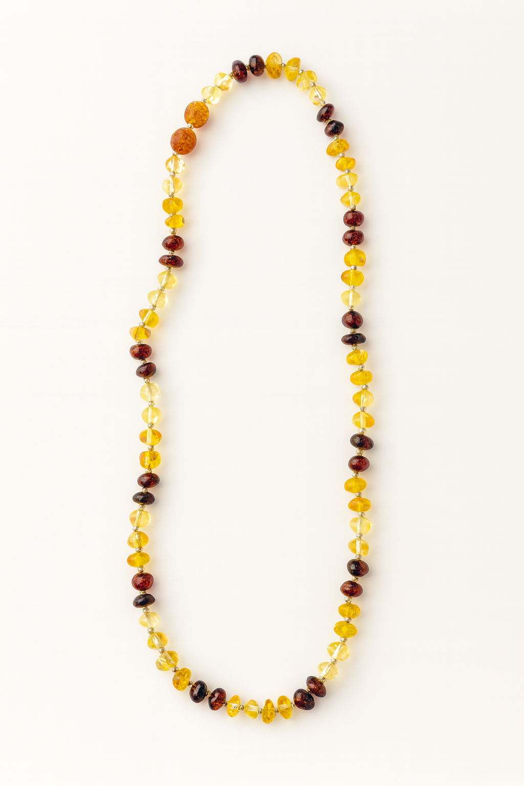 Baltic Amber Baby Necklace – Natural Raw Amber, Knotted Beads